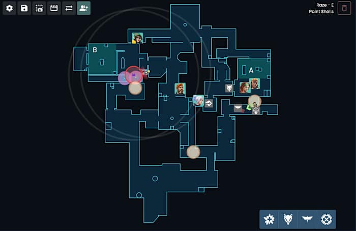 Example plant position in Valorant